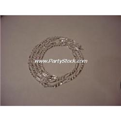 28G SOLID SILVER ITALIAN FIGARO CHAIN NECKLACE30"
