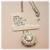 Image 2 : 14K WHITE GOLD H-I/I1-I2 DIAMOND PENDANT NECKLACE