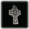 Image 2 : SOLID STERLING SILVER CELTIC CROSS NECKLACE 18" ANCHOR
