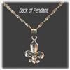 Image 3 : FLEUR DE LIS LYS FRENCH SOLID 14K GOLD NECKLACE