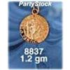 Image 1 : Solid 14K Gold St.Christopher Charm Pendant 4.5g