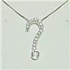 Image 3 : 14KWG GOLD DIAMOND QUESTION MARK PENDANT NECKLACE