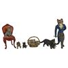 Image 1 : Collection of (6) Diminutive Viennese Bronze Cats