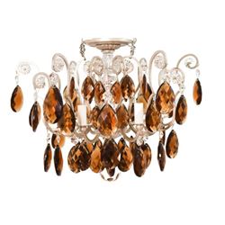 Amber Prism Crystal Chandelier