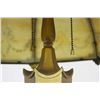 Image 13 : Antique Painted Stained Glass Table Lamp
