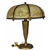 Image 1 : Antique Painted Stained Glass Table Lamp