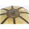 Image 7 : Antique Painted Stained Glass Table Lamp