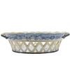 Image 1 : Blue and White Open Weave Porcelain Basket