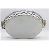 Image 9 : Blue and White Open Weave Porcelain Basket