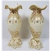 Image 2 : Pair of Budapest Porcelain Gilt Peacock Vases