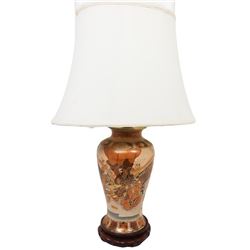 Japanese Satsuma Style Vase Mounted Lamp