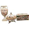 Image 1 : (3) French Capodimonte Style Porcelain Containers