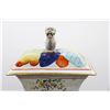 Image 3 : Set of Tobacco Leaf Design Porcelain Jar & Bowl