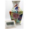 Image 9 : Set of Tobacco Leaf Design Porcelain Jar & Bowl