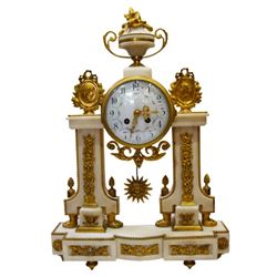 French AG Mougin Empire Portico Clock Circa.1870