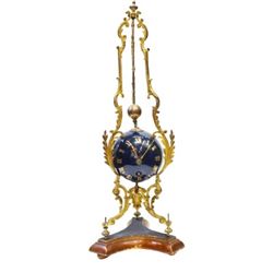 Early 1900s French Cronical Globular Table Clock