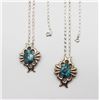 Image 2 : Pair of F.L.Begay Sterling and Turquoise Necklaces