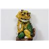 Image 2 : Chinese Egg & Spinach Foo Dog on Wood Shelf