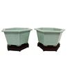 Image 1 : Pair of Chinese Celadon Porcelain Pots