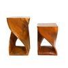 Image 8 : Long Glass Top Oval Coffee Table & Two Stools