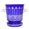Image 1 : Cobalt Blue Cut Crystal Glass Vase
