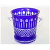 Image 2 : Cobalt Blue Cut Crystal Glass Vase