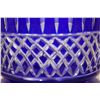 Image 3 : Cobalt Blue Cut Crystal Glass Vase