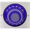 Image 5 : Cobalt Blue Cut Crystal Glass Vase