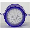Image 7 : Cobalt Blue Cut Crystal Glass Vase