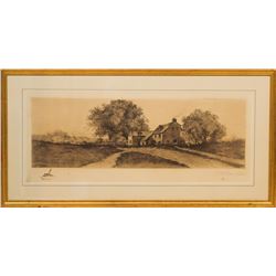 G.H. Randall (20th Century) American, Etching