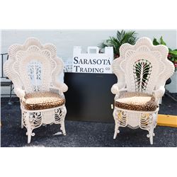 Pair of Wicker Patio Chairs