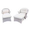 Image 1 : Pair of Wicker Chairs and Ottomans