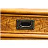 Image 5 : Woven Bamboo Glass Top Console Table