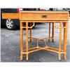 Image 7 : Woven Bamboo Glass Top Console Table