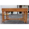 Image 8 : Woven Bamboo Glass Top Console Table