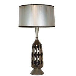 Mid-Century Black Harlequin Lamp w/ Shade