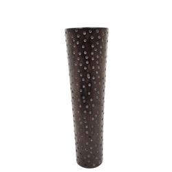 Tall Black Flute Art  Vase