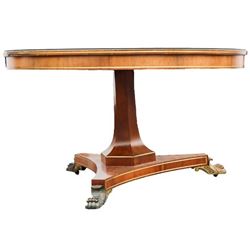 19th C English Regency Inlaid Table
