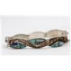 Image 3 : Zuni Inlaid Turquoise and Sterling Bracelet