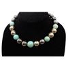 Image 1 : Turquoise and Metallic Beaded Necklace