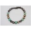 Image 3 : Turquoise and Metallic Beaded Necklace