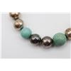 Image 4 : Turquoise and Metallic Beaded Necklace