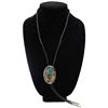 Image 1 : Zuni Bolo Tie, Turquoise Cabochon & Eagle Design