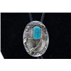Image 2 : Zuni Bolo Tie, Turquoise Cabochon & Eagle Design