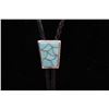 Image 1 : Navajo Bolo Tie, Inlaid Turquoise Design