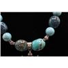 Image 2 : Sterling Turquoise Beaded Necklace w Cross Pendant
