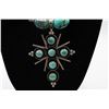 Image 3 : Sterling Turquoise Beaded Necklace w Cross Pendant