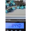 Image 9 : Sterling Turquoise Beaded Necklace w Cross Pendant