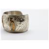 Image 2 : Sterling Storyteller Cuff Bracelet w/ 10k Gold