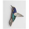 Image 3 : Zuni Hummingbird Pin, Inlaid Lapis & Turquoise